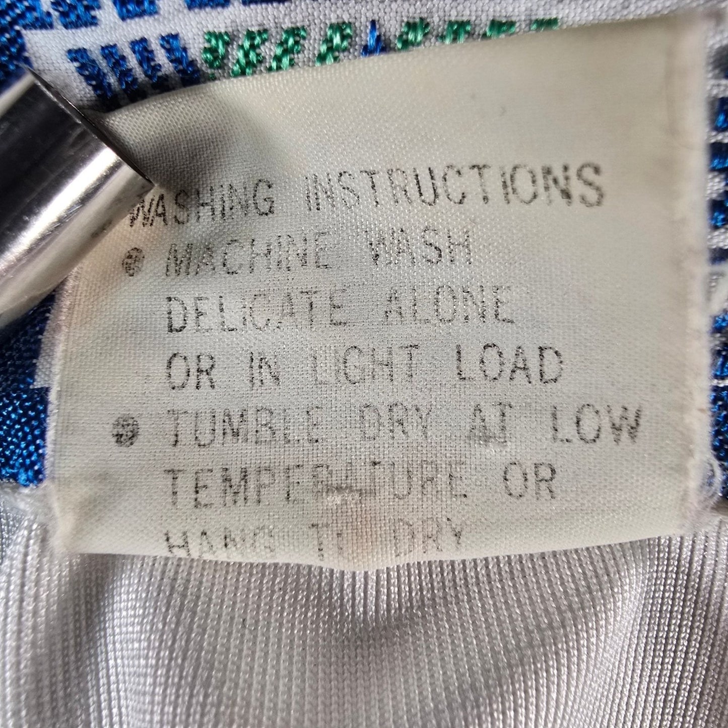 Vintage 1980s Winning Ways White/Navy Polyester Tricot Tennis Jacket (M)