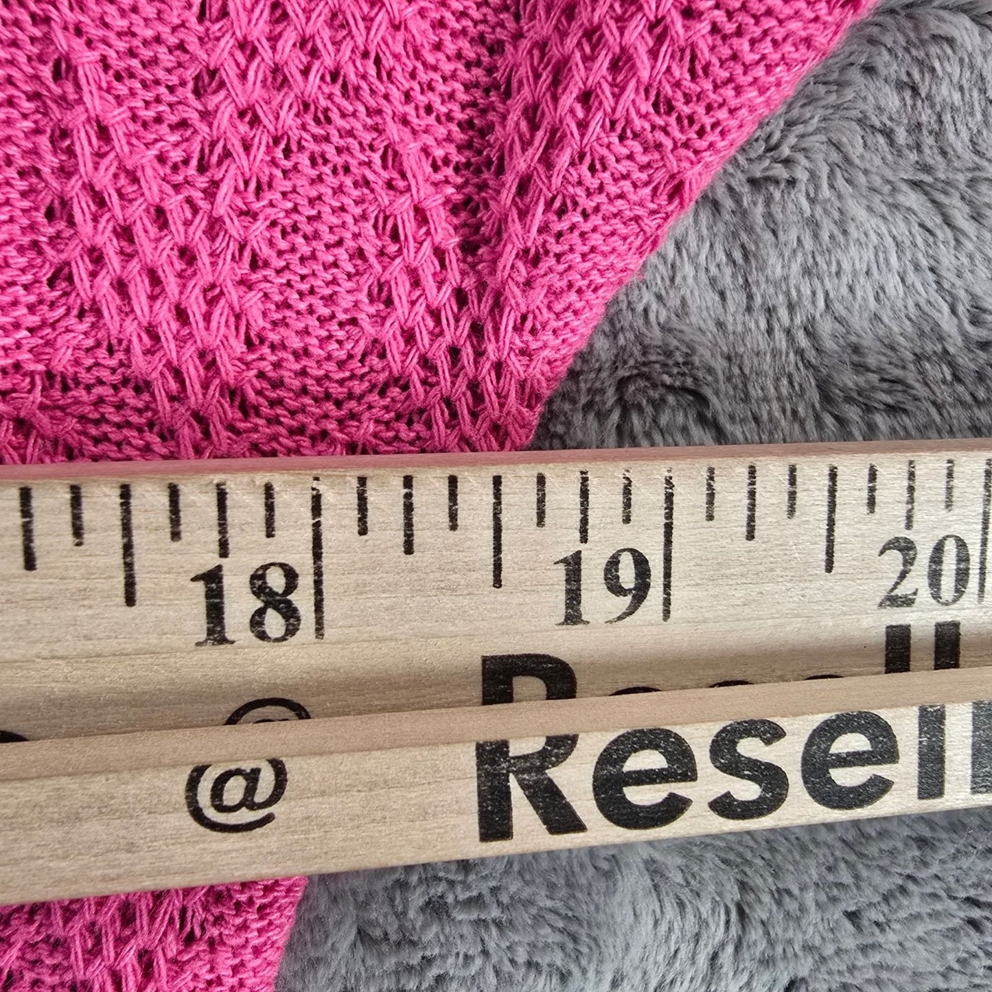 Vintage 1980s Presentation Pink Mixed Knit Short Sleeve Pullover Top (M)