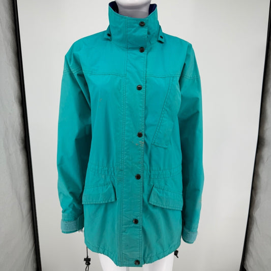 Vintage 1990s The North Face Women's Teal Made in USA Gore-Tex Shell Jacket (M)
