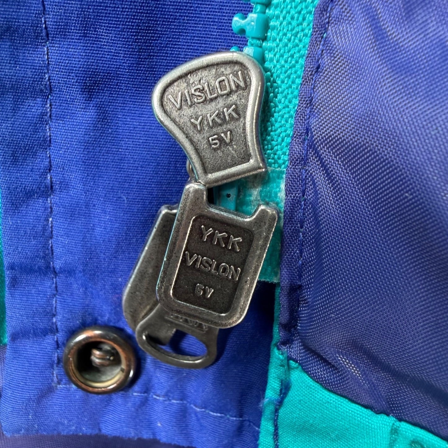 Vintage 1990s The North Face Women's Teal Made in USA Gore-Tex Shell Jacket (M)