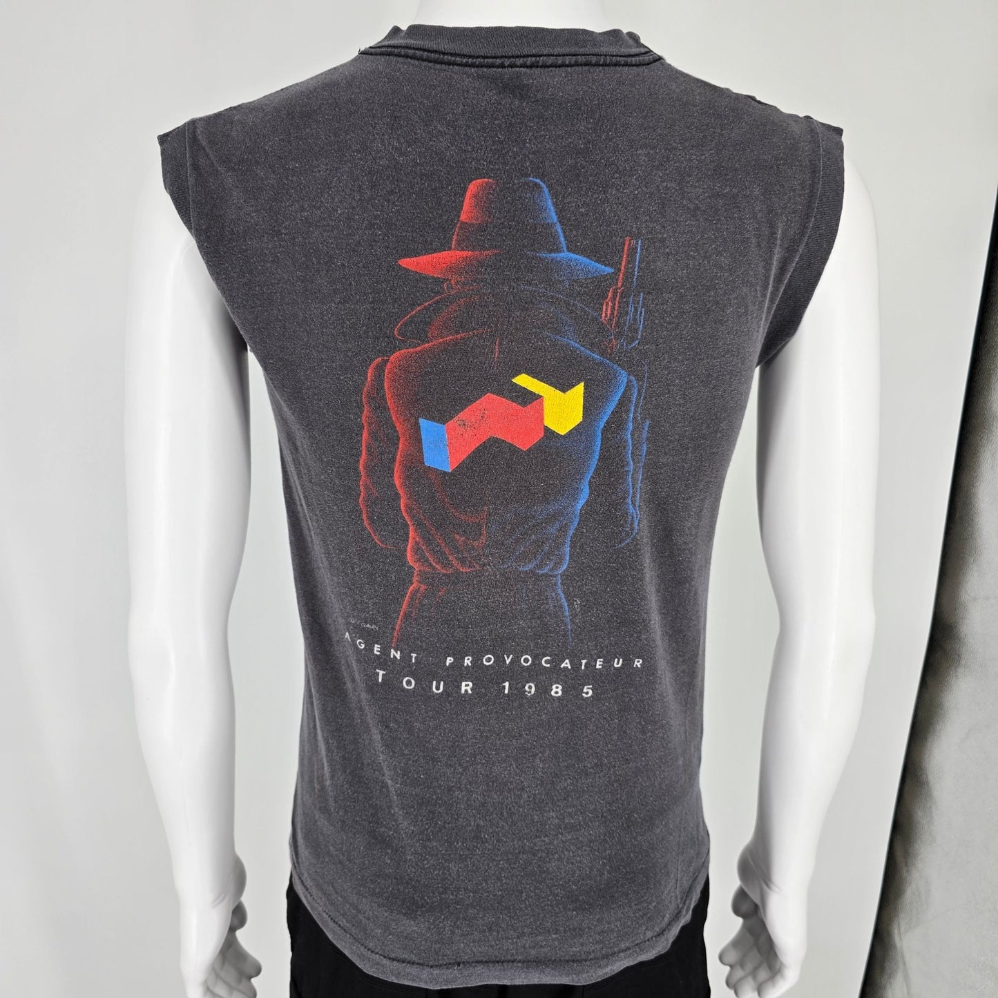 Vintage 1980s Foreigner Agent Provocateur 1985 Tour Sleeveless T-Shirt (S)