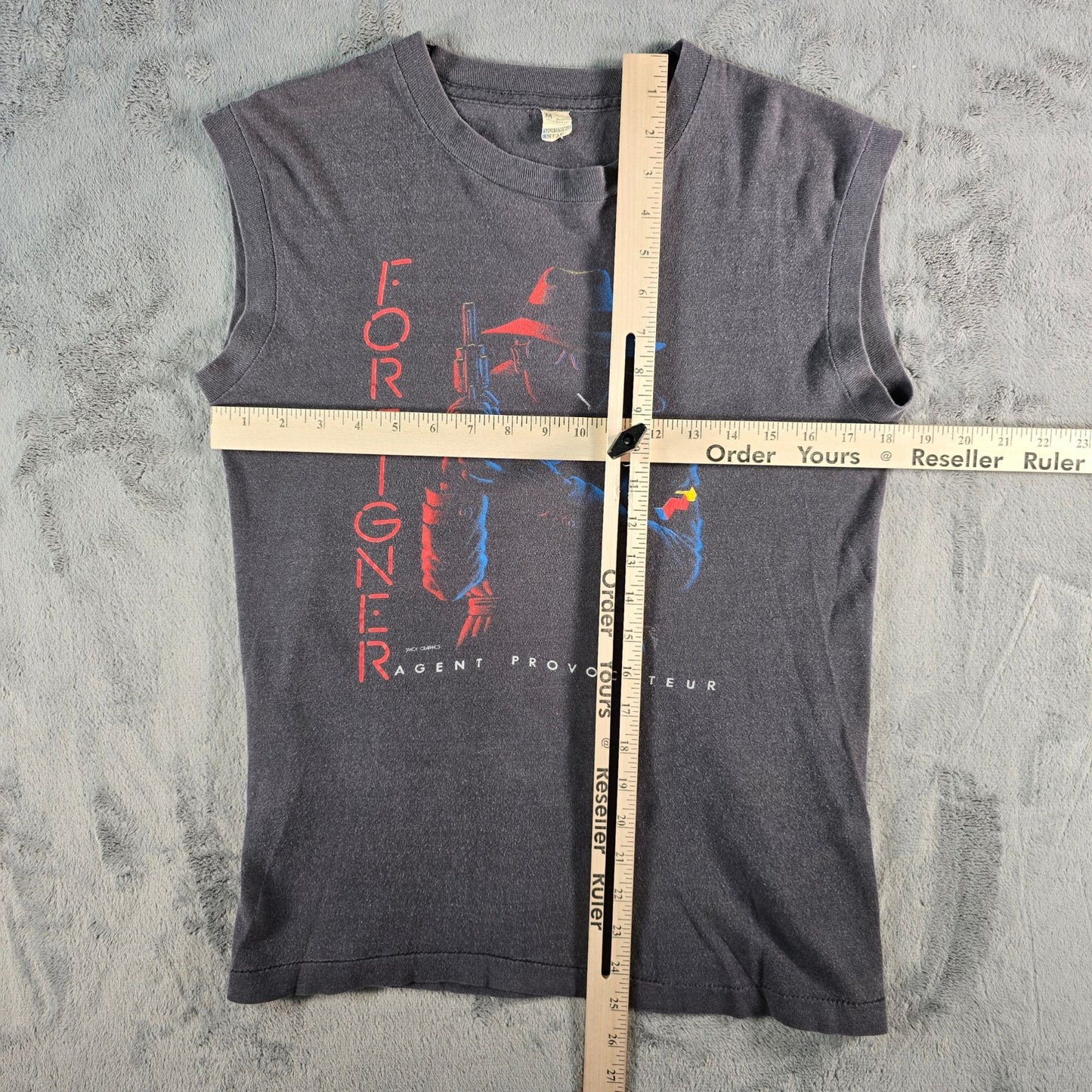 Vintage 1980s Foreigner Agent Provocateur 1985 Tour Sleeveless T-Shirt (S)