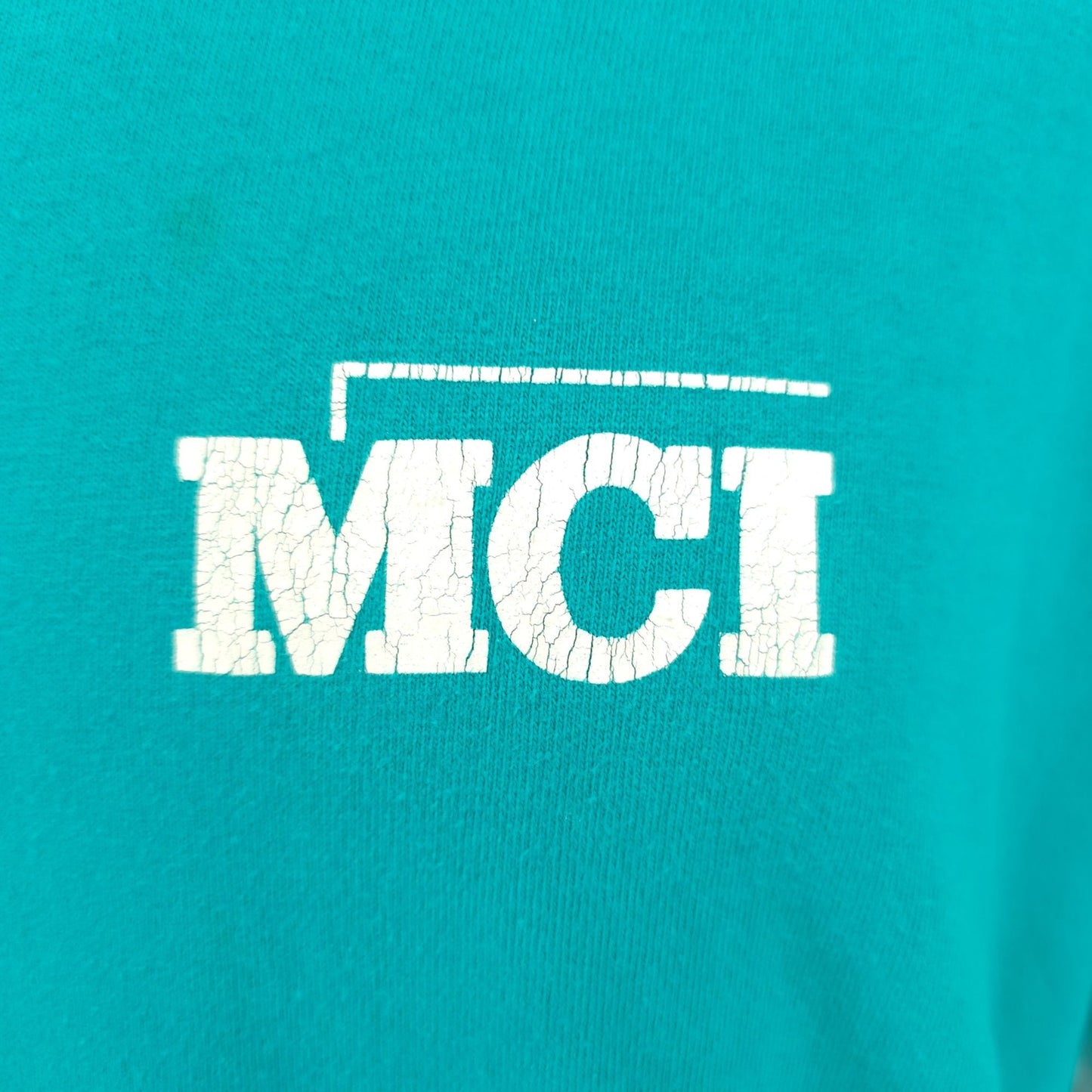 Vintage 1990s Teal MCI Business Information Technology Competition T-Shirt (L)