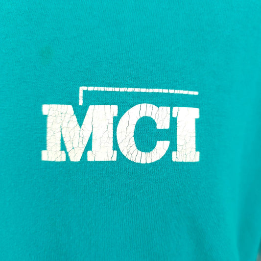Vintage 1990s Teal MCI Business Information Technology Competition T-Shirt (L)