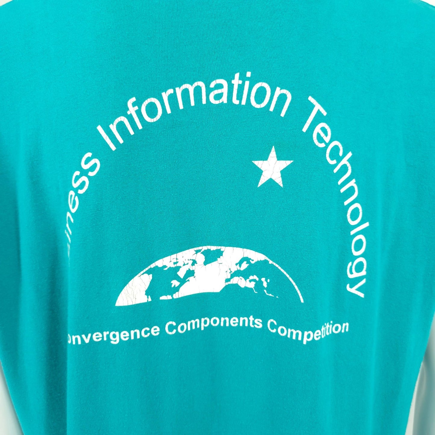 Vintage 1990s Teal MCI Business Information Technology Competition T-Shirt (L)