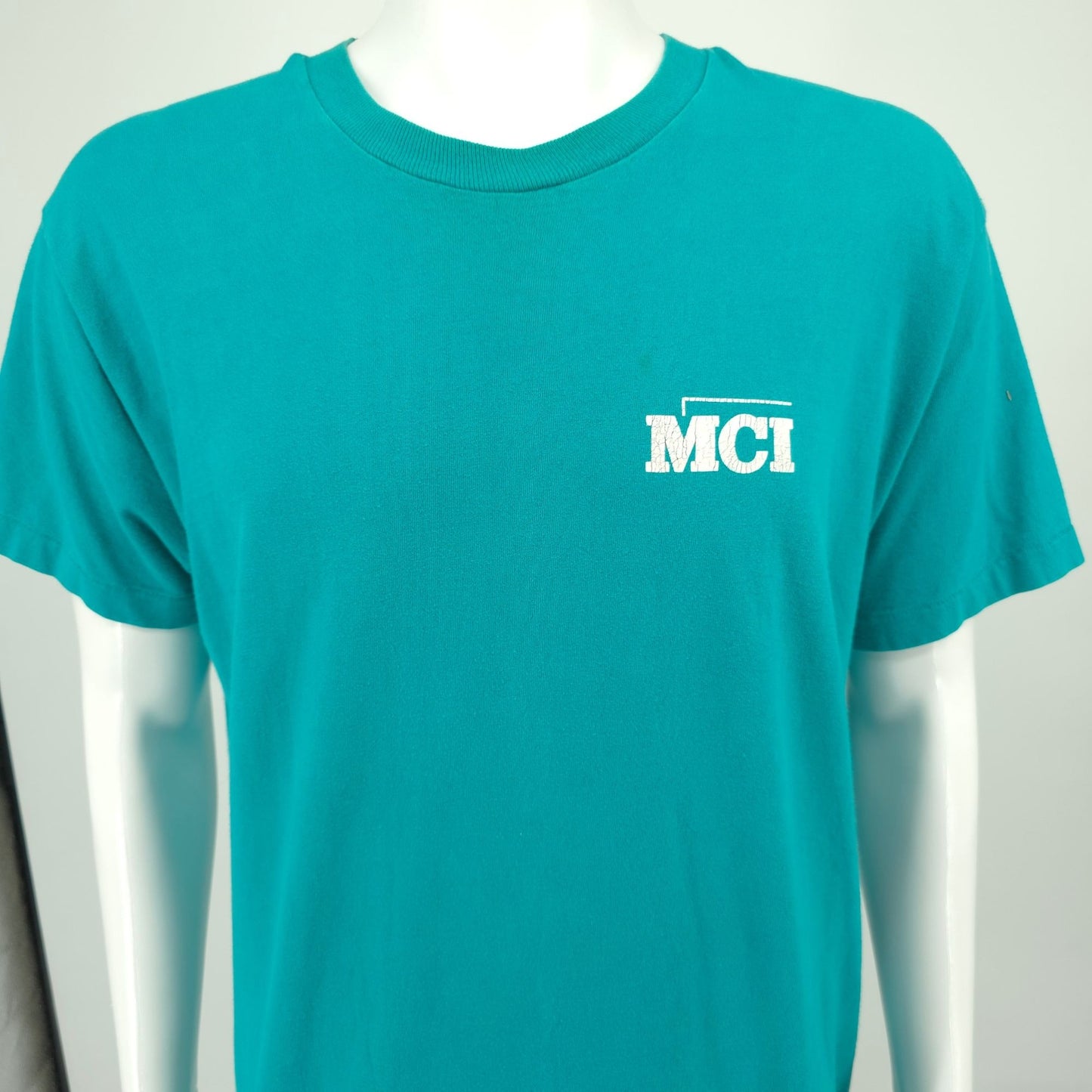 Vintage 1990s Teal MCI Business Information Technology Competition T-Shirt (L)