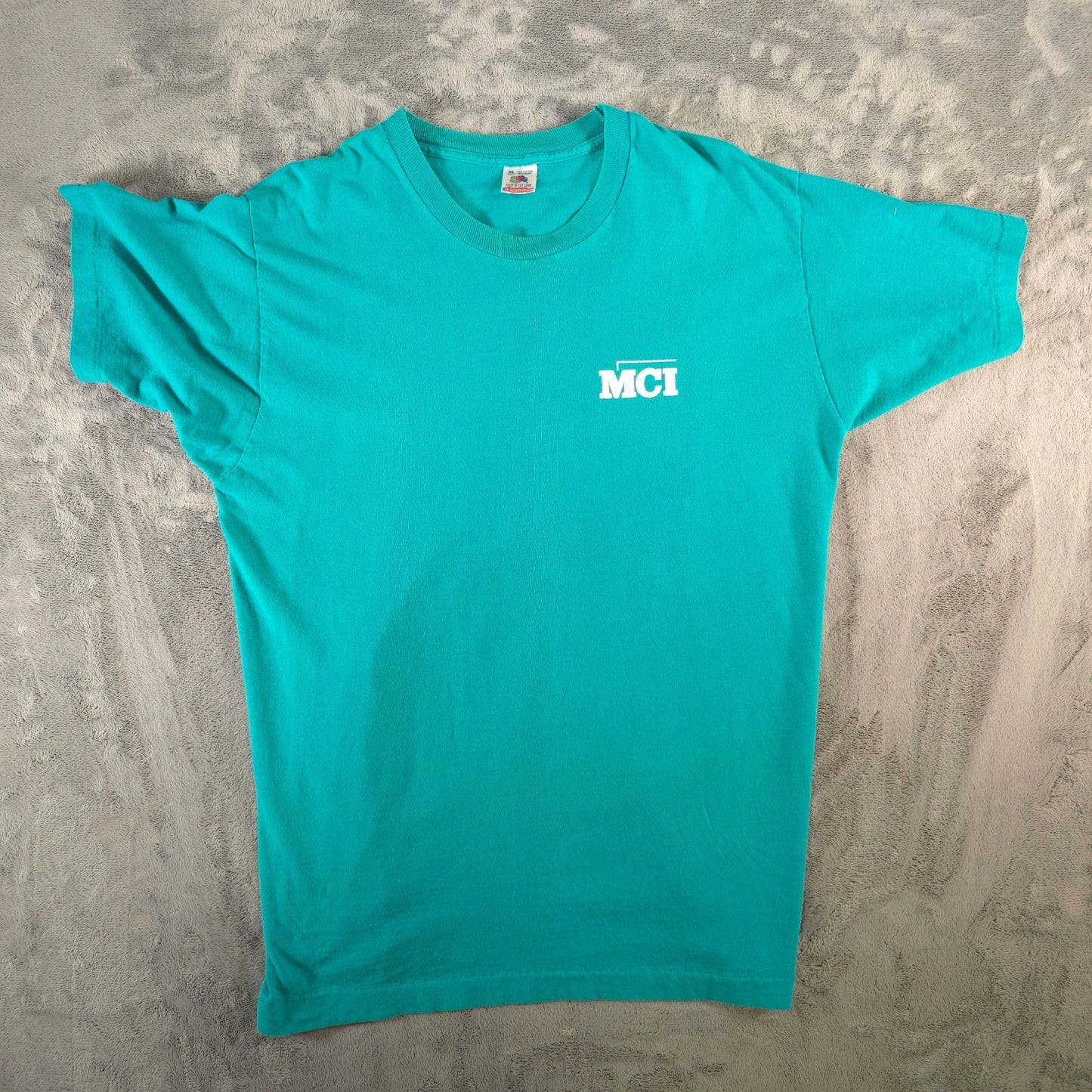 Vintage 1990s Teal MCI Business Information Technology Competition T-Shirt (L)