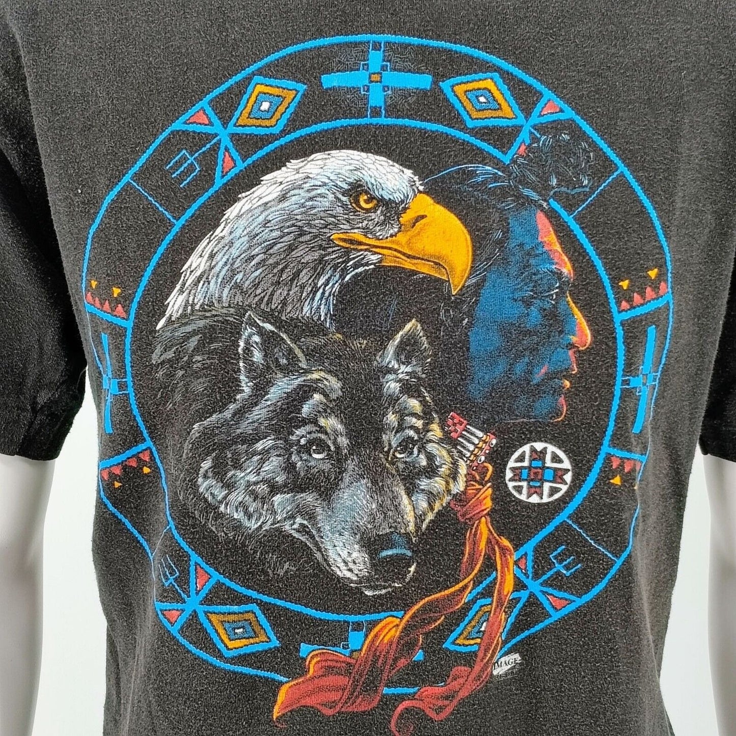 Vintage 1990s Single Stitch Glacier National Park Graphic Montana T-Shirt (L)