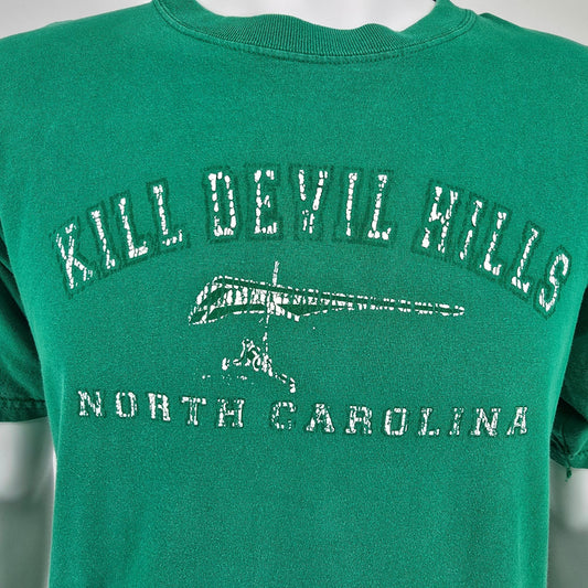 Distressed Vintage Y2K Anvil Kill Devil Hills North Carolina T-Shirt (M)