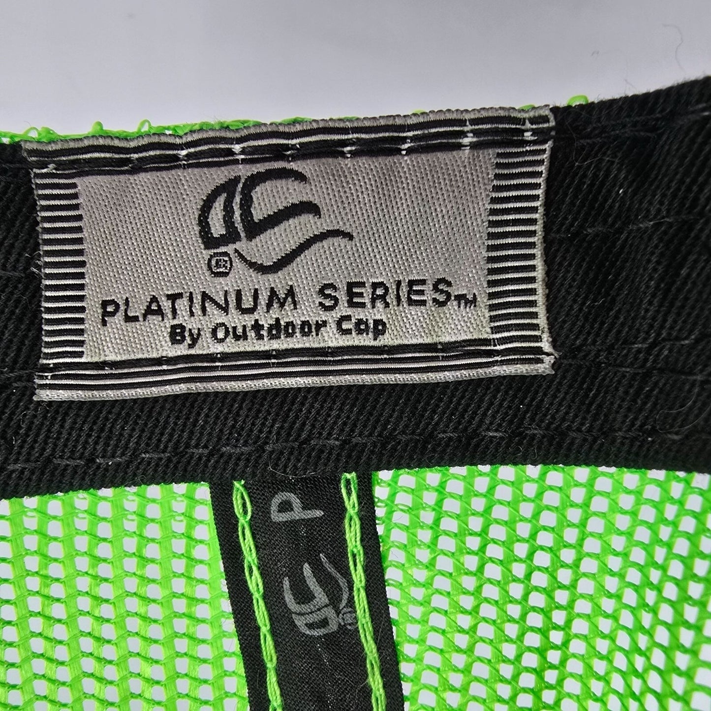 Outdoor Cap Platinum Series Black & Neon Green Emmons Electric Baseball Cap