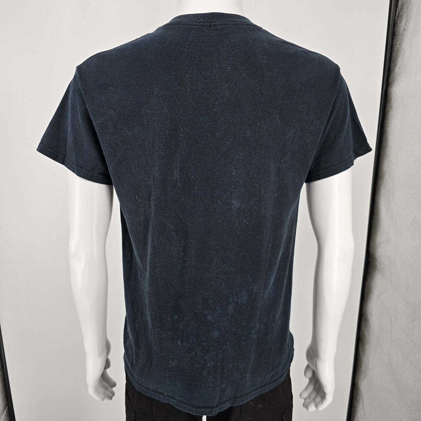 2010s Gildan Heavy Cotton Grim Reaper Motorcycle Graphic Biker T-Shirt (M) *Fair