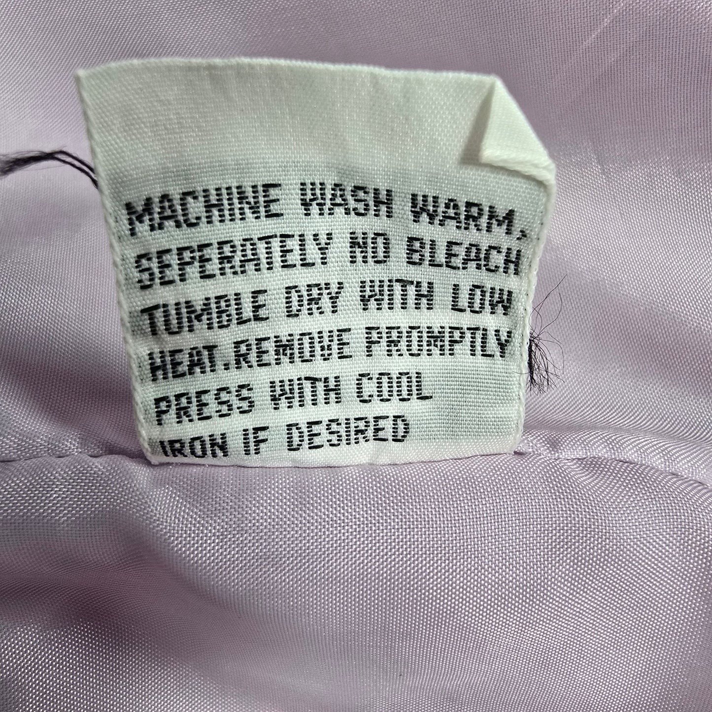Vintage 1980s White Tiger Macau Lavender Pastel Stripe Windbreaker Jacket (M)