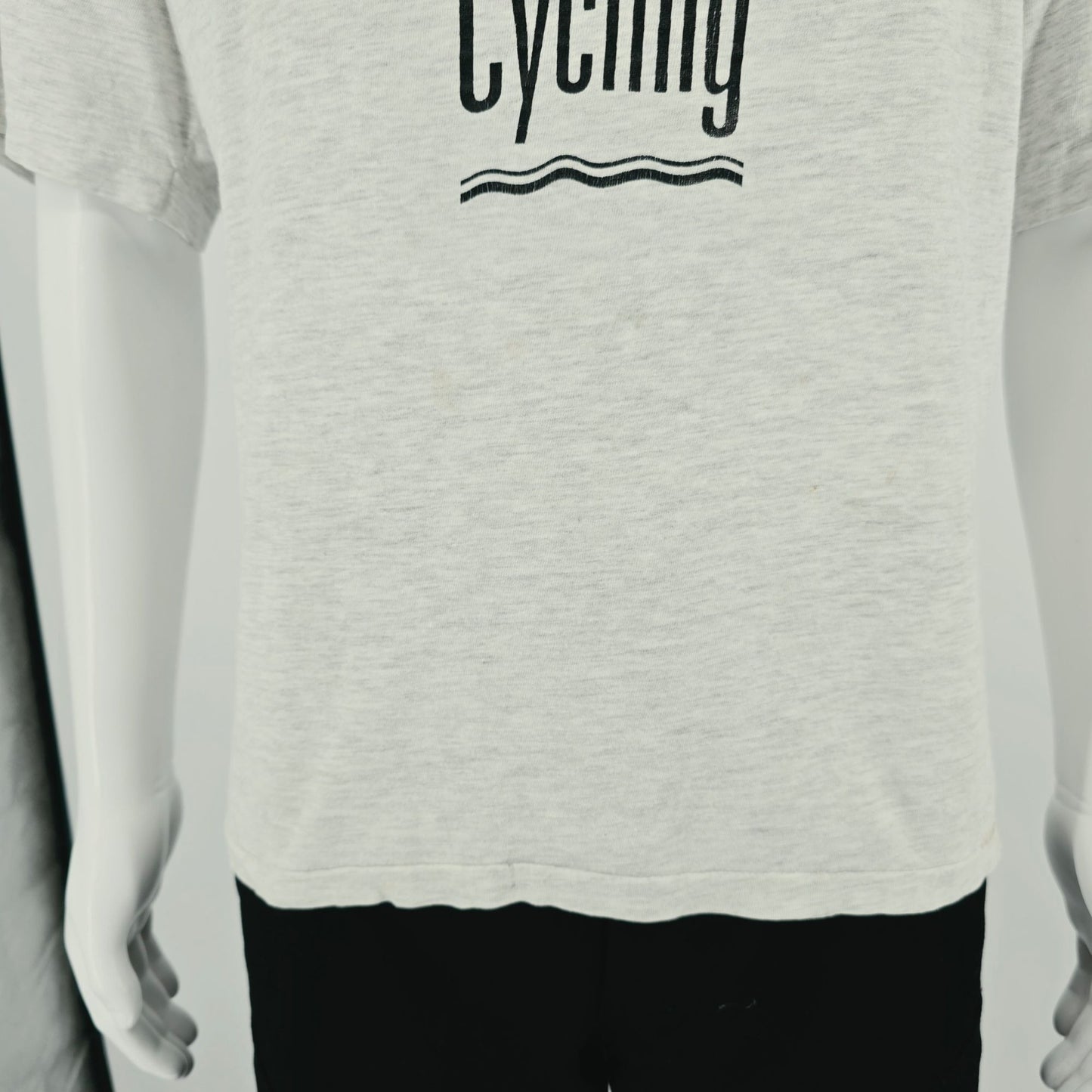 Vintage 1990s Hanes Beefy-T Heather Gray Atlantic Canada Cycling T-Shirt (XL)