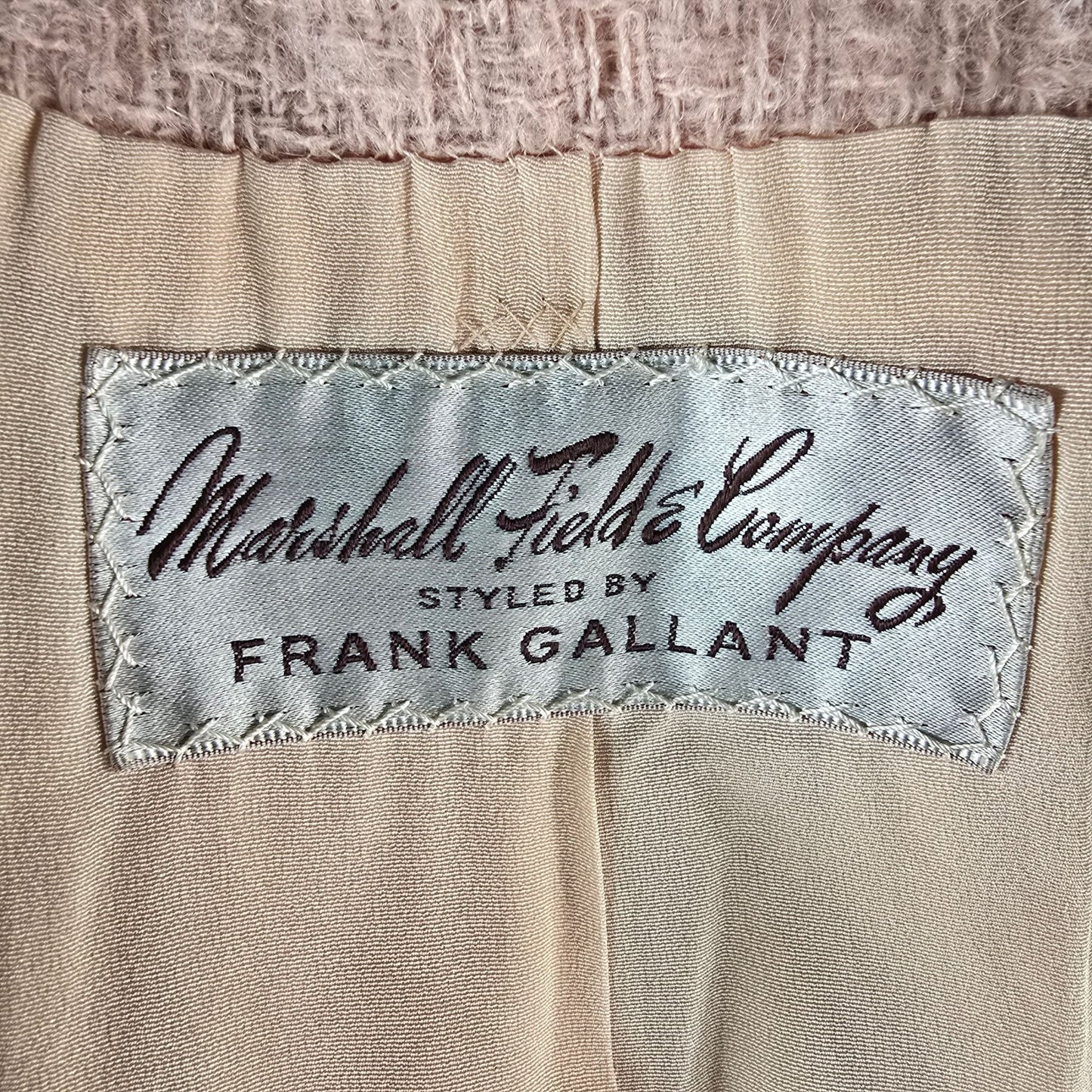 Vintage 1960s Marshall Field & Company Frank Gallant Blush Pink Mod Coat (L)