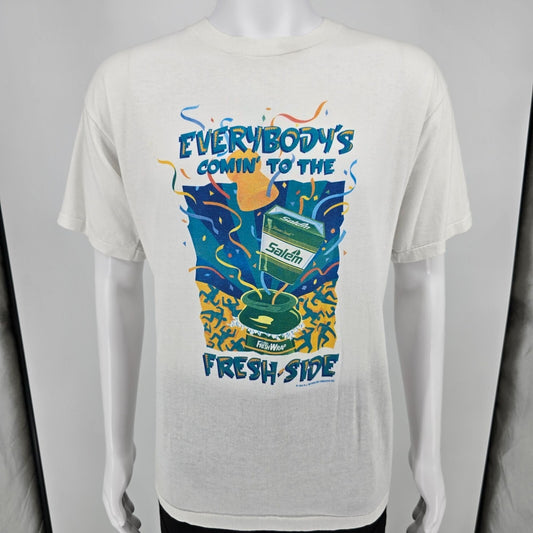 Vintage 1990s Salem Cigarettes Everybody's Comin' To The Fresh Side T-Shirt (XL)