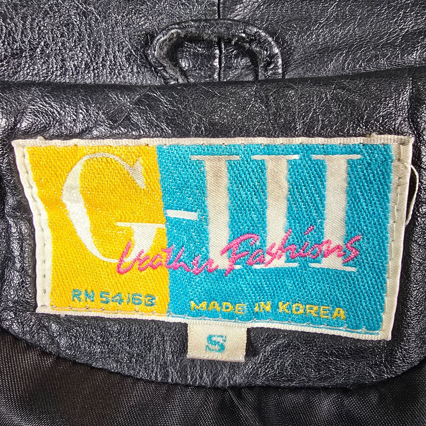 Vintage 1980s G-III Leather Fashions Black Oversized Shawl Collar Jacket (S)