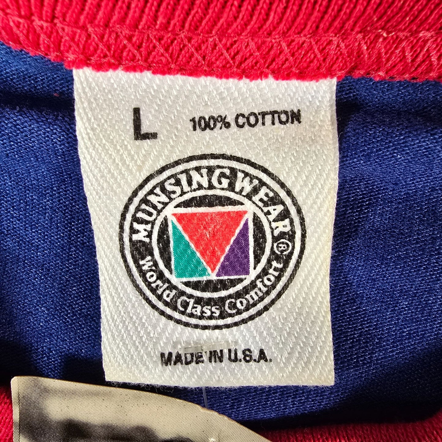 Vintage 1990s NWD Deadstock Munsingwear 3/4 Sleeve Blank Raglan Baseball Tee (L)