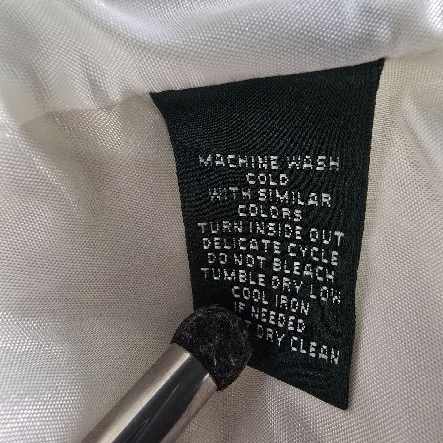 2000s Lauren Ralph Lauren White Polyester Nautical Anchor Button Jacket (S)