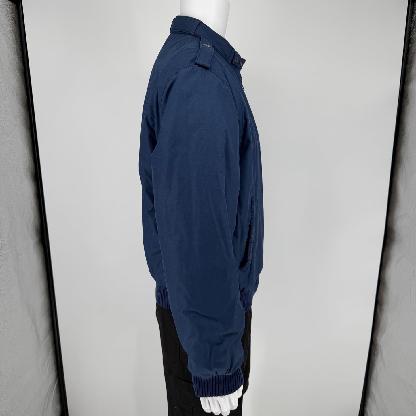 Vintage 1980s Members Only Blue Padded Bomber Jacket (Size 40/Medium)