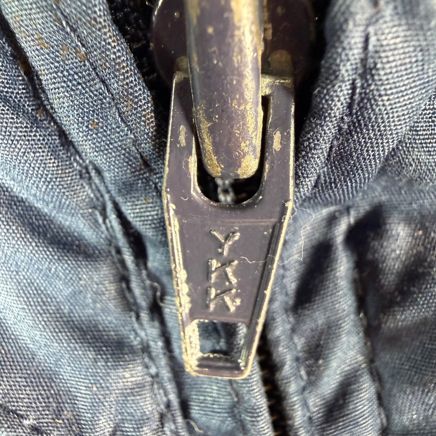 Vintage 1980s Members Only Blue Padded Bomber Jacket (Size 40/Medium)