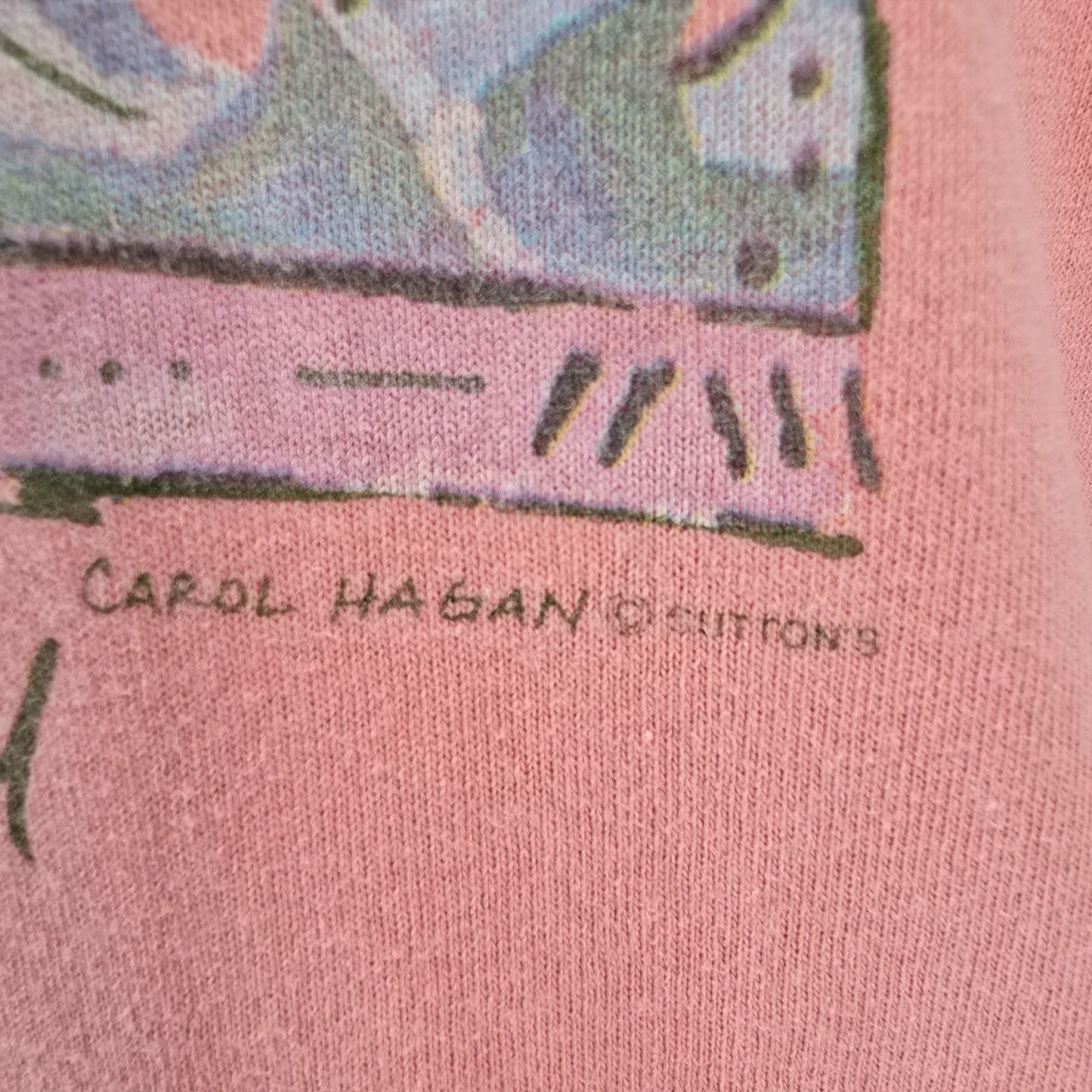 Vintage 1990s Anvil Hilton Head Island Carol Hagan Seashell Art T-Shirt (L)