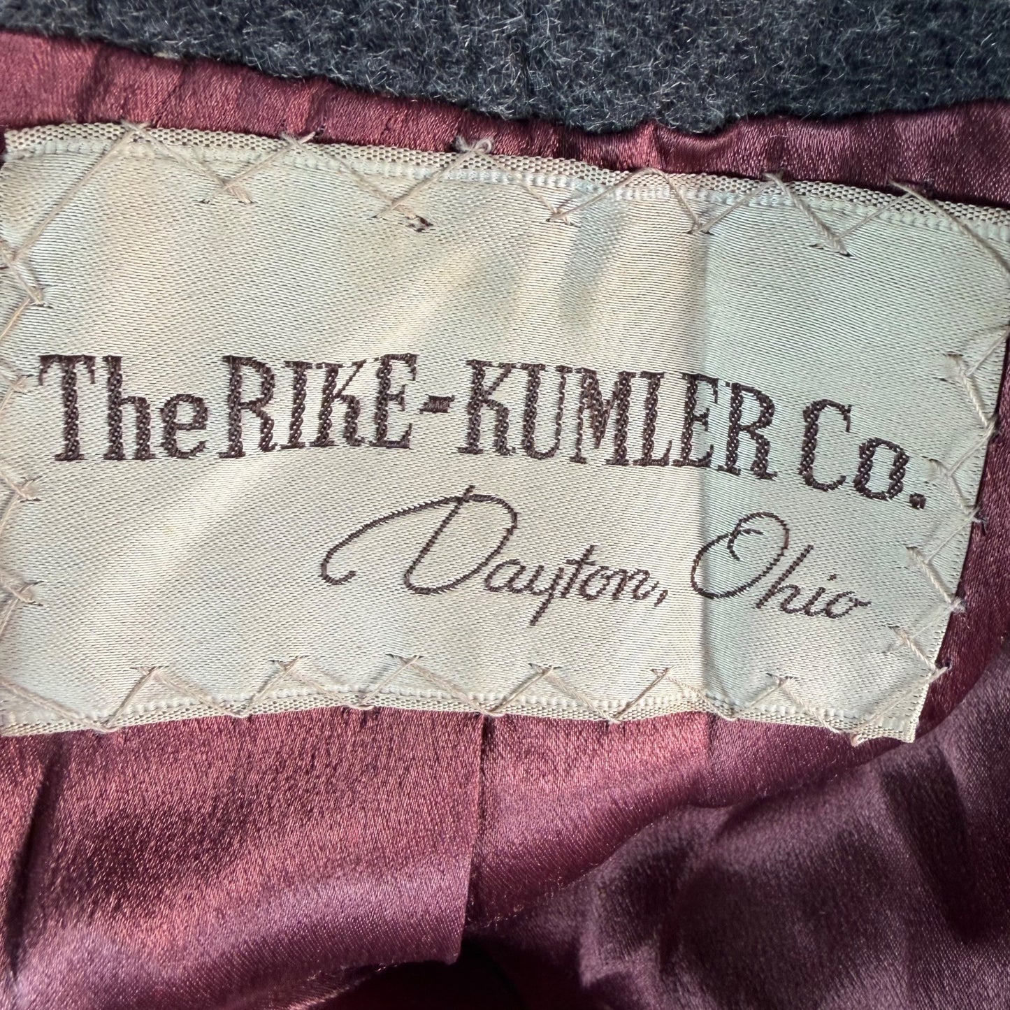 Vintage 1960s Rike-Kumler Women's Fur Collar Constantino Wool Coat (XL)