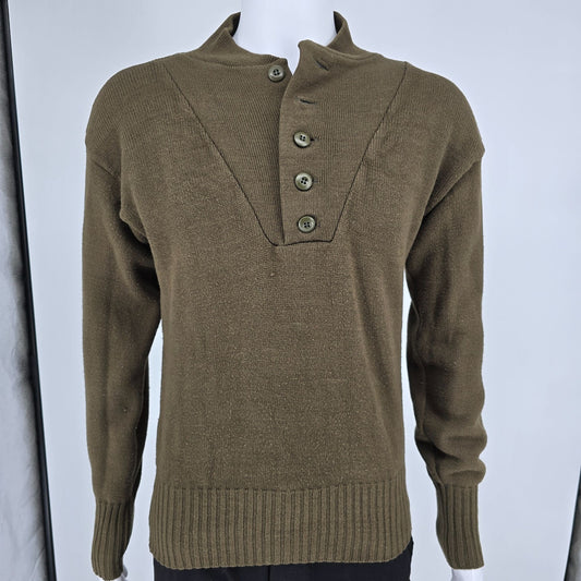 Vintage 1994 Men's U.S. Army Mitt's Nitts Acrylic Olive Drab OD Sweater (M)