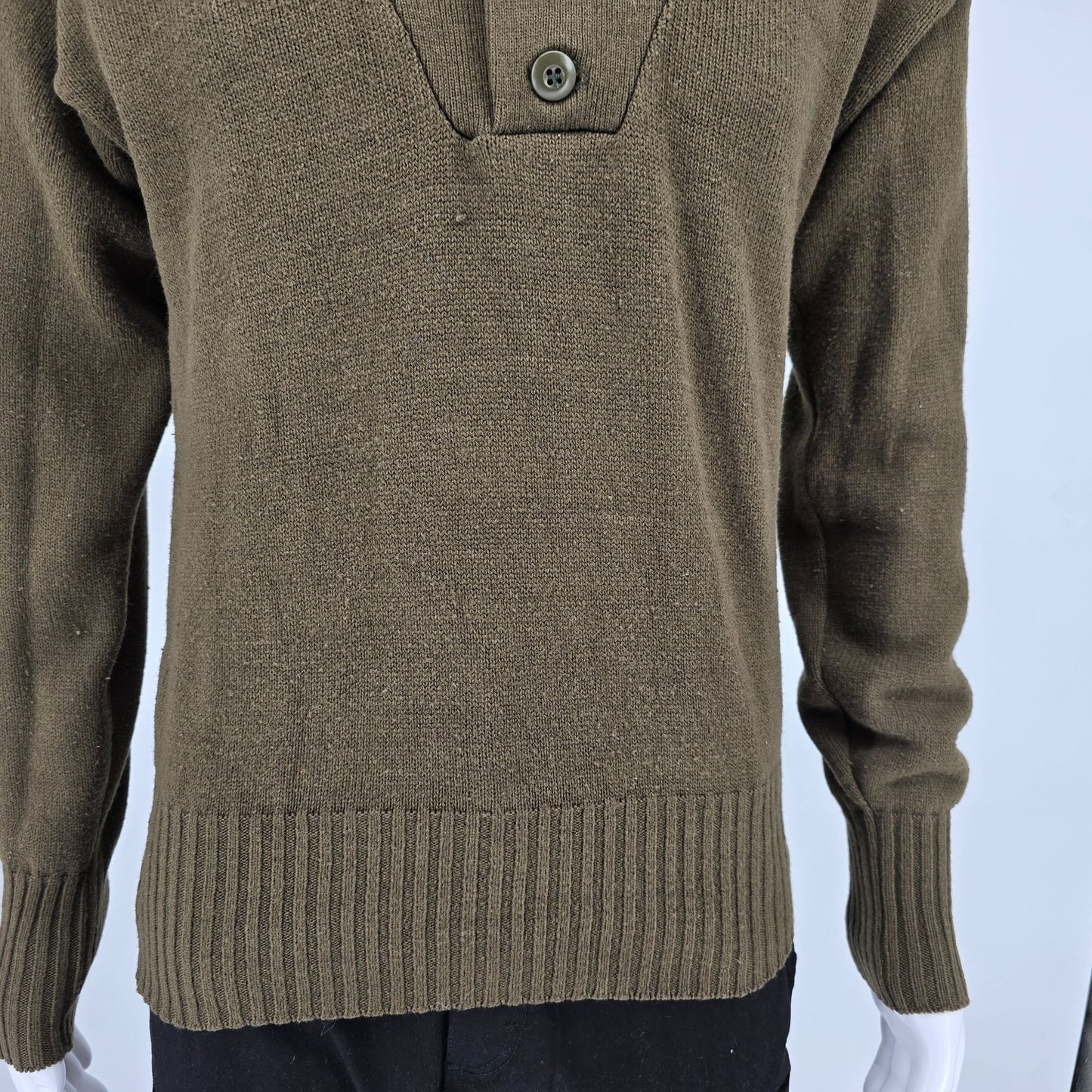 Vintage 1994 Men's U.S. Army Mitt's Nitts Acrylic Olive Drab OD Sweater (M)