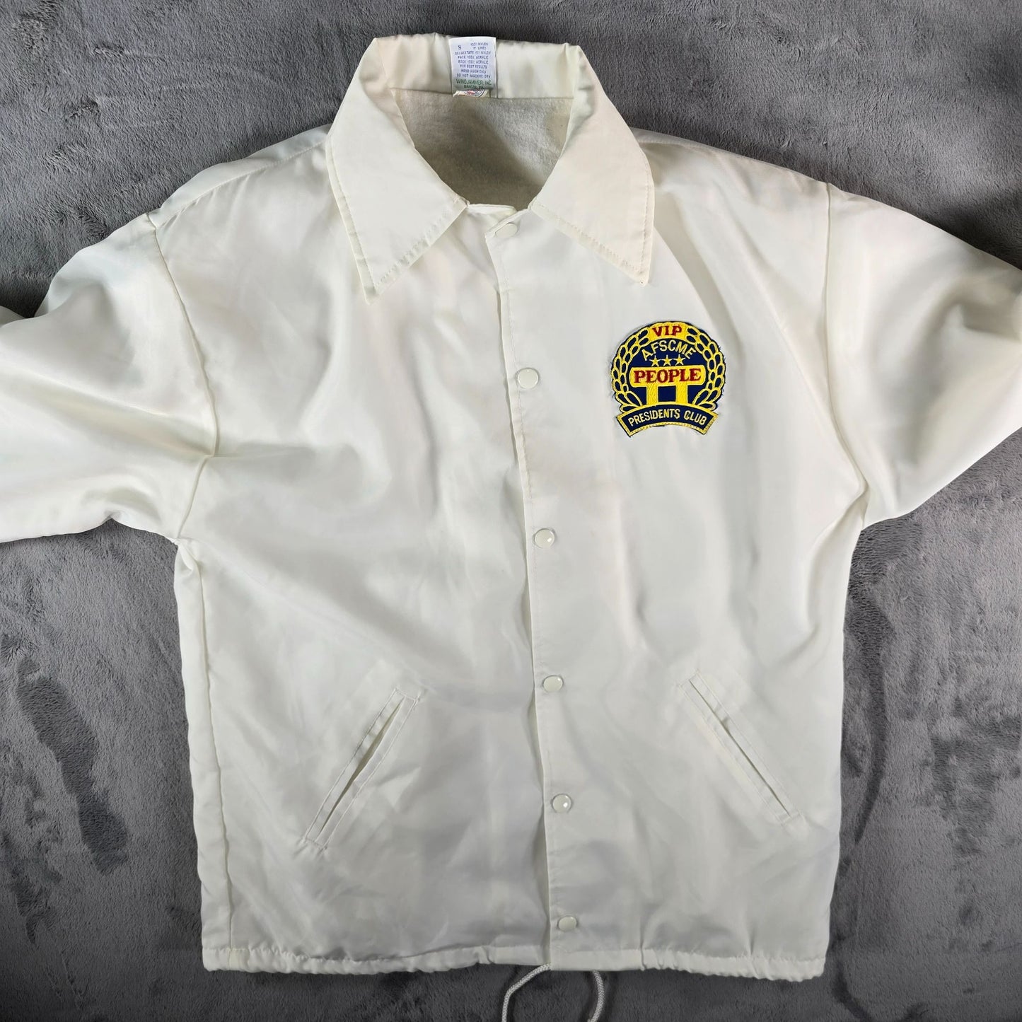 Vintage 1990s Windjammer AFSCME VIP People Presidents Club Coach Jacket (S)