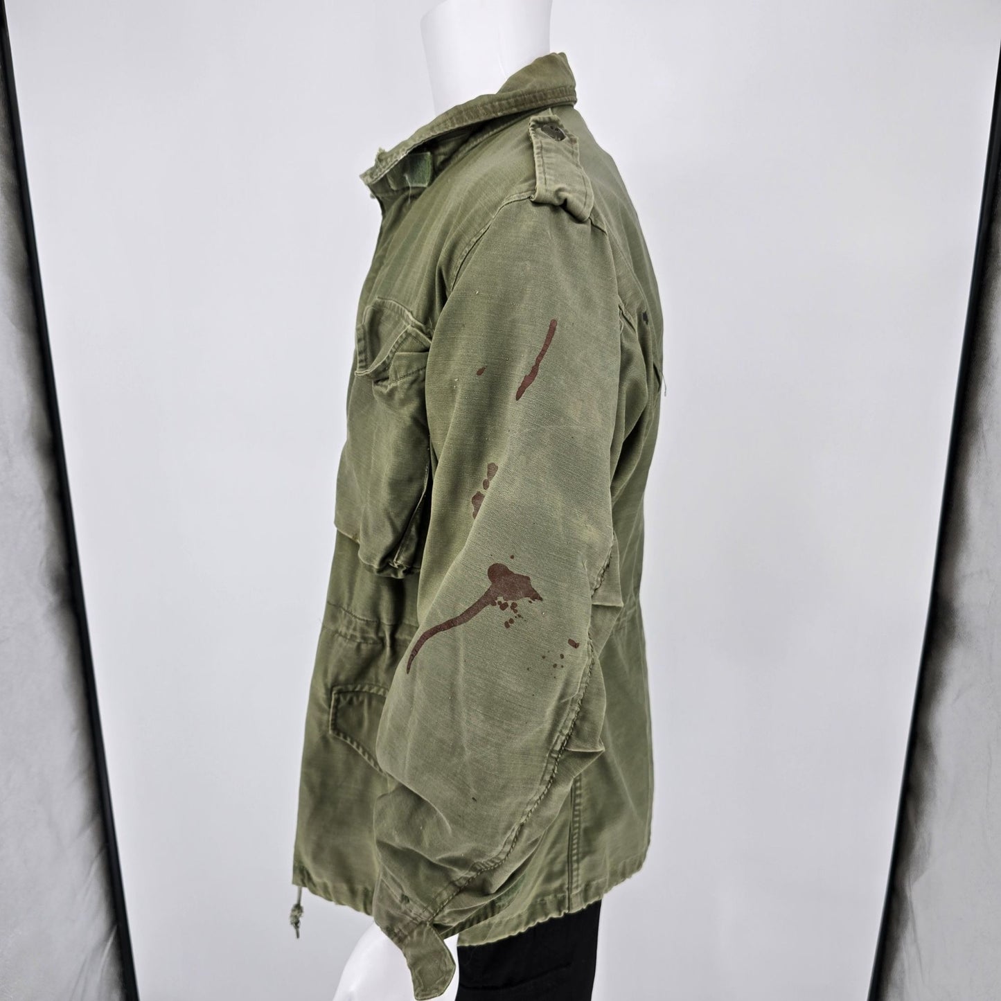 Vintage 1970s U.S. Army OG-107 Olive Green Cold Weather M-1965 Field Jacket (M)