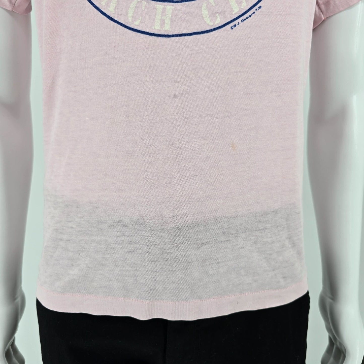 Vintage 1980s B.J. Designs "Albuquerque Beach Club" Thin & Soft Pink T-Shirt (M)
