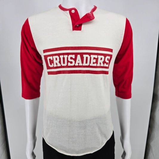Vintage 1980s St. Henry High School Crusaders Class of 1983 Raglan T-Shirt (S)