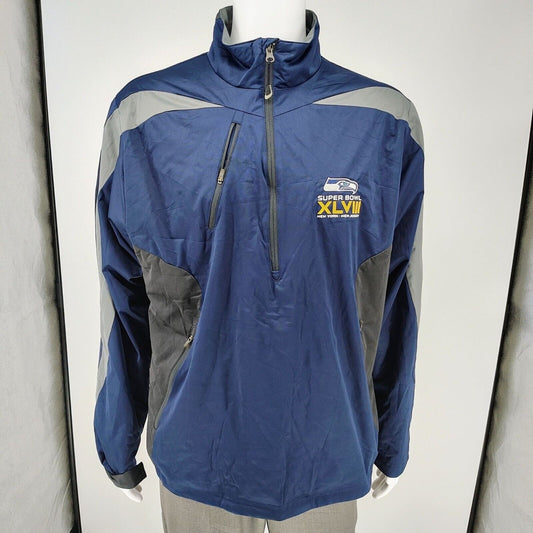 Antigua NFL Seattle Seahawks Super Bowl XLVIII 2014 Pullover Jacket (L)