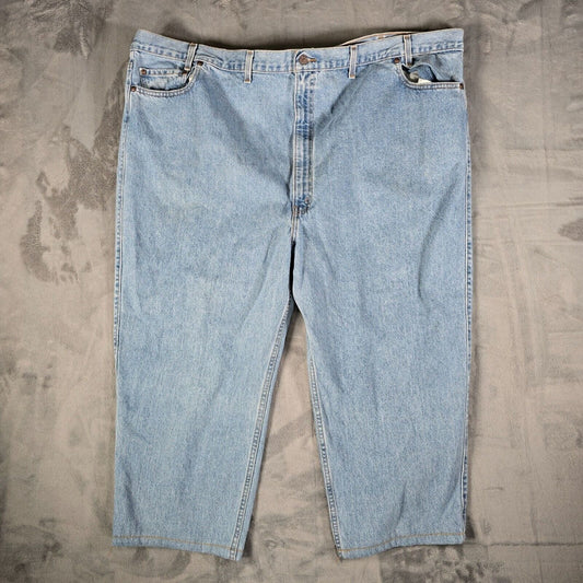 Vintage 1998 Levi's Mens 540 Relaxed Fit Light Wash Brown Tab Blue Jeans (54x23)