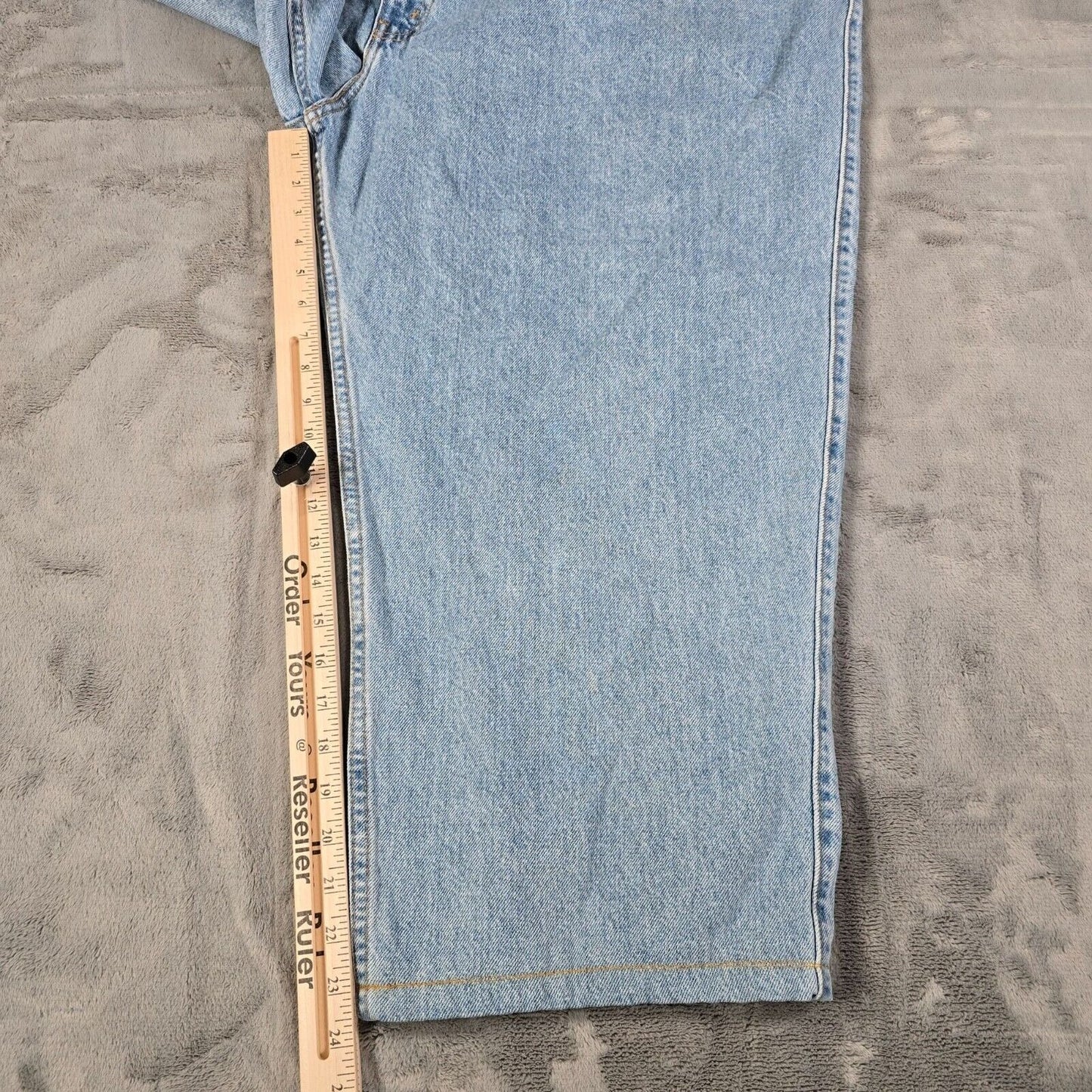 Vintage 1998 Levi's Mens 540 Relaxed Fit Light Wash Brown Tab Blue Jeans (54x23)