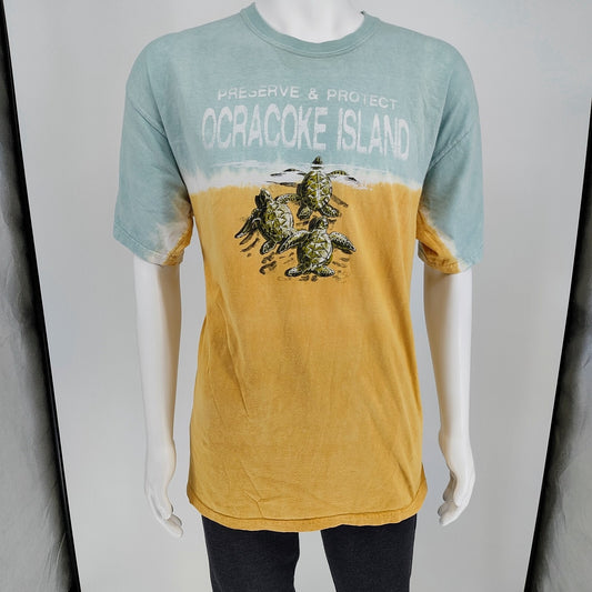 Preserve and Protect Ocracoke Island Turtle Hatchlings Journey T-Shirt (XL)