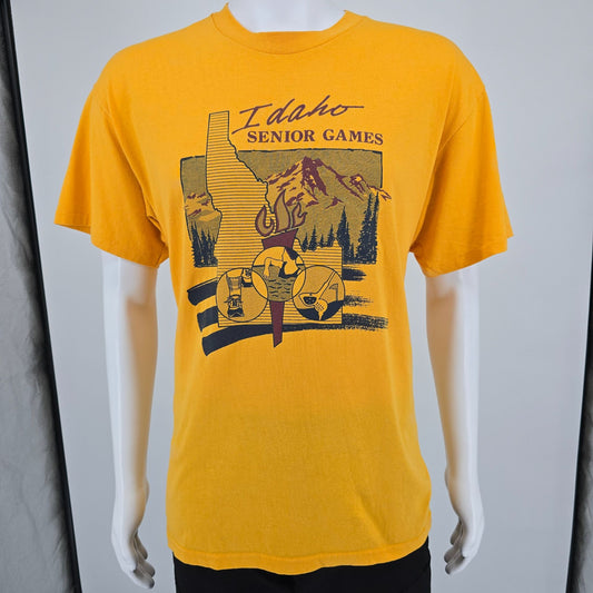 Vintage 1990s Idaho Senior Games/River Place Residential Community T-Shirt (L)