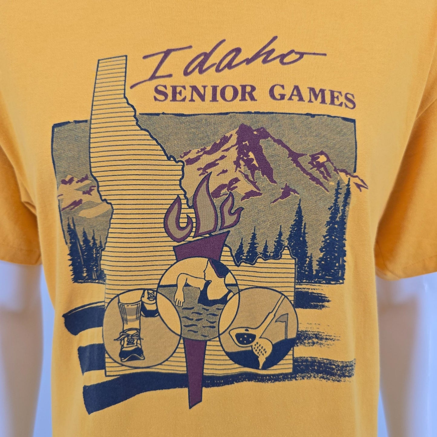 Vintage 1990s Idaho Senior Games/River Place Residential Community T-Shirt (L)