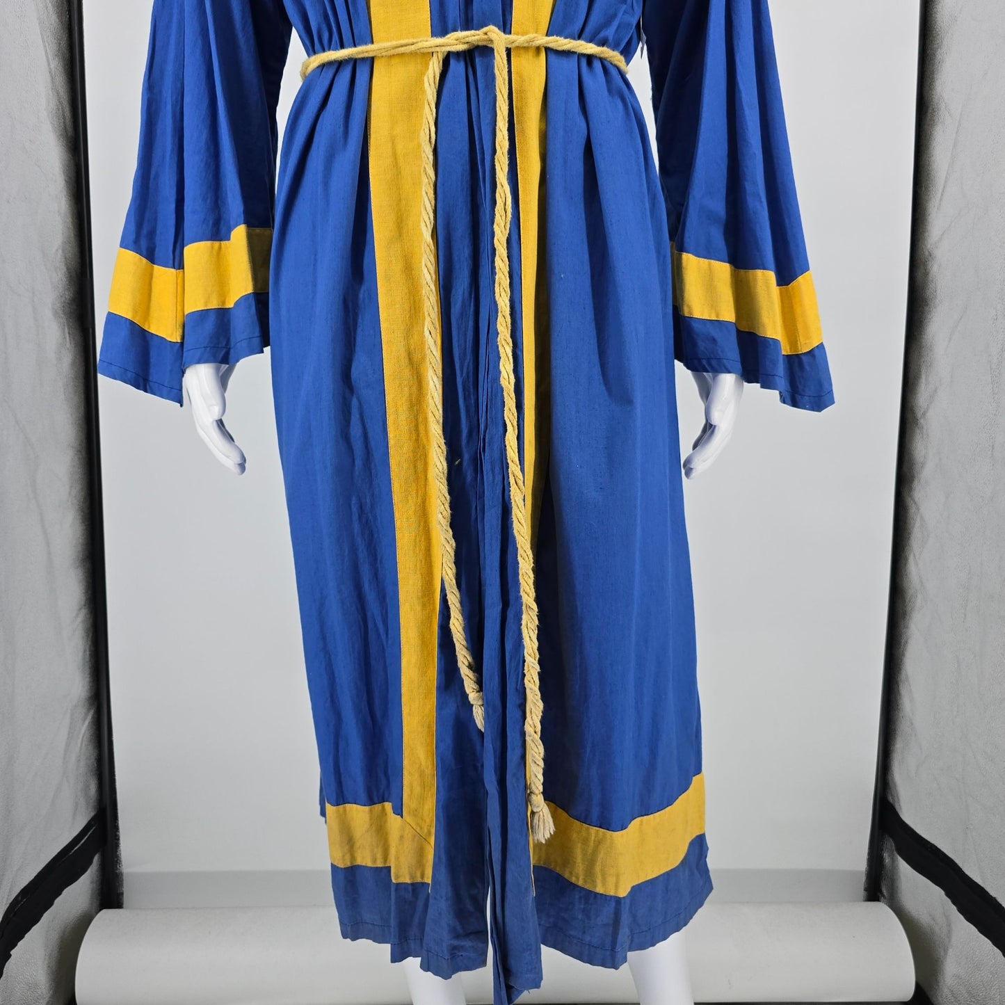 Vintage 1970s Handmade Blue/Gold Theatrical Costume/ Medieval Choir Robe (OSFM)