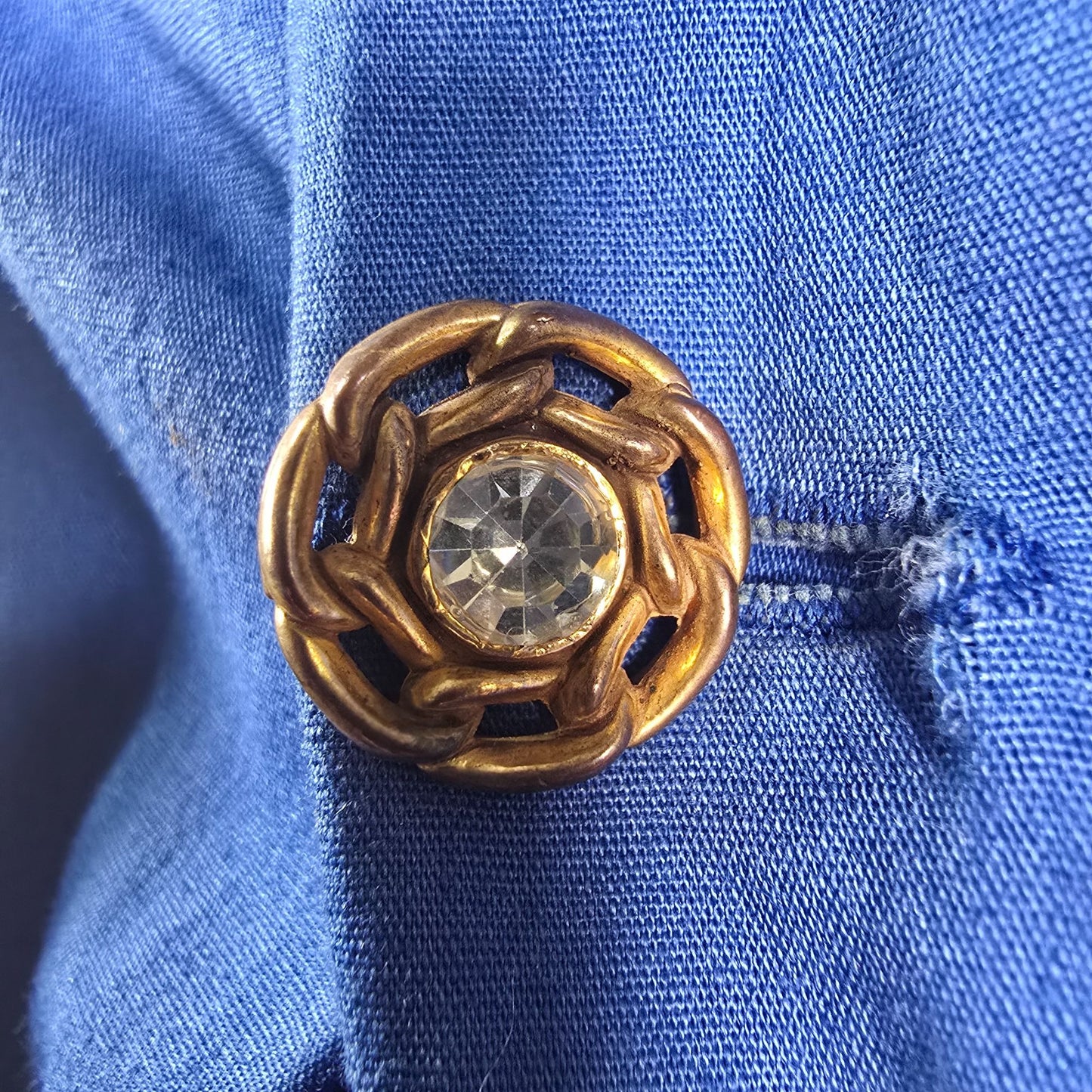 Vintage 1970s Handmade Blue/Gold Theatrical Costume/ Medieval Choir Robe (OSFM)
