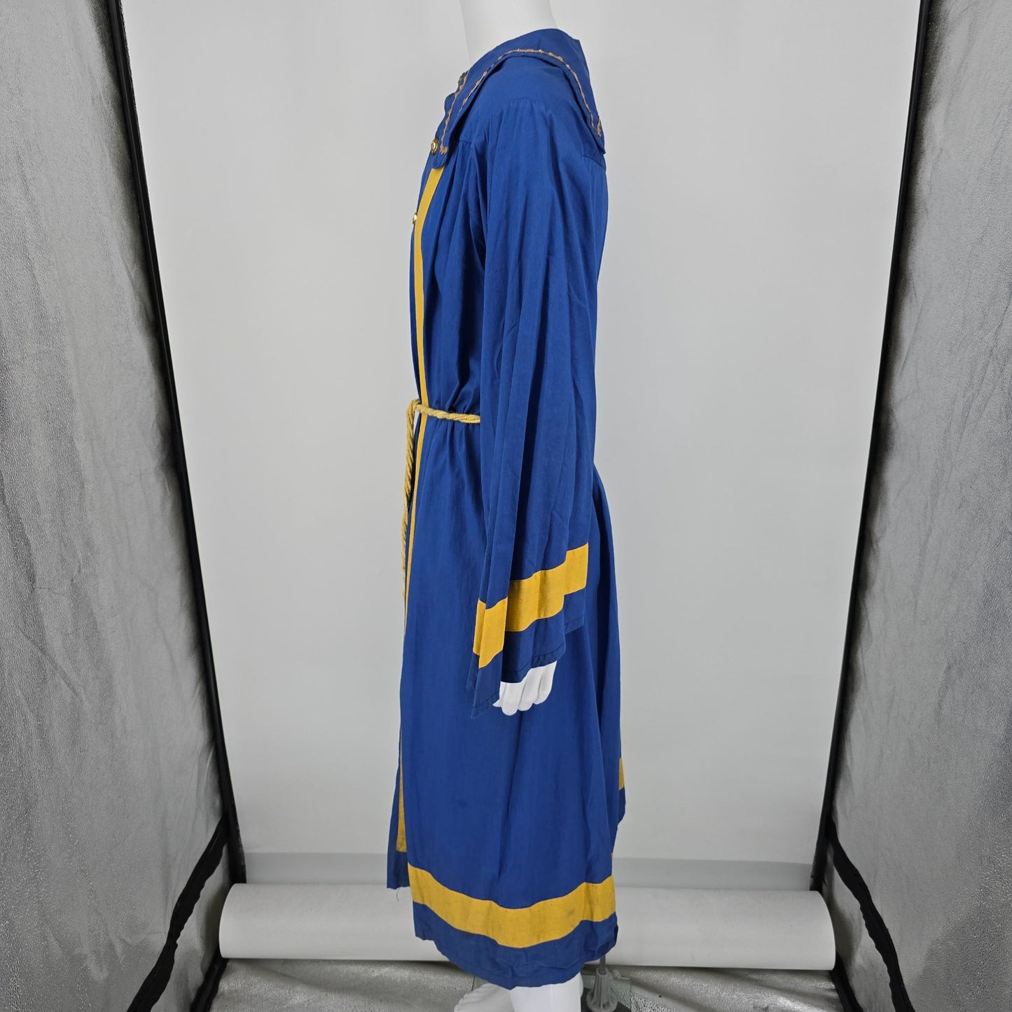 Vintage 1970s Handmade Blue/Gold Theatrical Costume/ Medieval Choir Robe (OSFM)