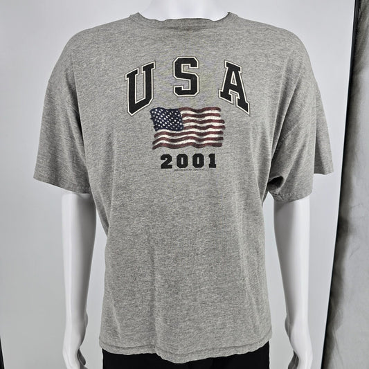 Vintage Y2K Genuine Sonoma Jean Co. USA 2001 Flag Graphic Patriotic T-Shirt -XXL