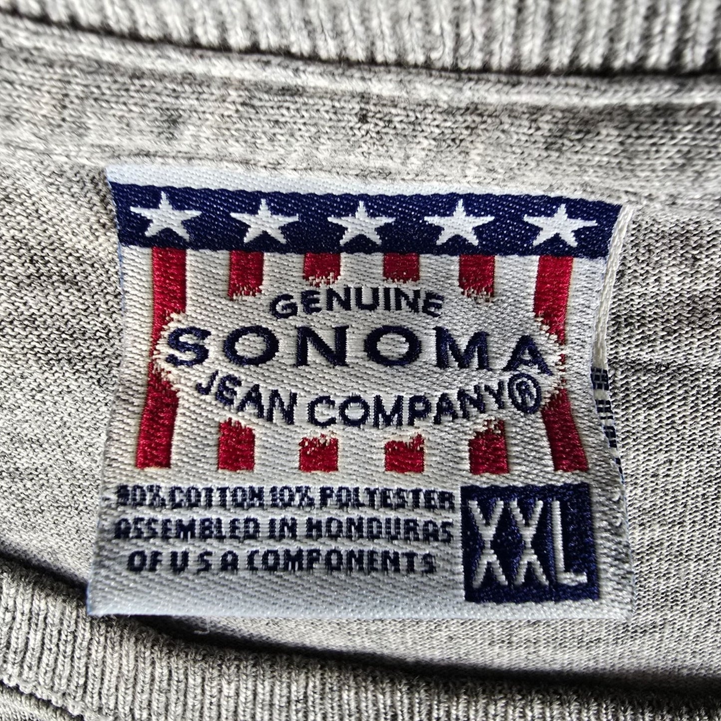 Vintage Y2K Genuine Sonoma Jean Co. USA 2001 Flag Graphic Patriotic T-Shirt -XXL