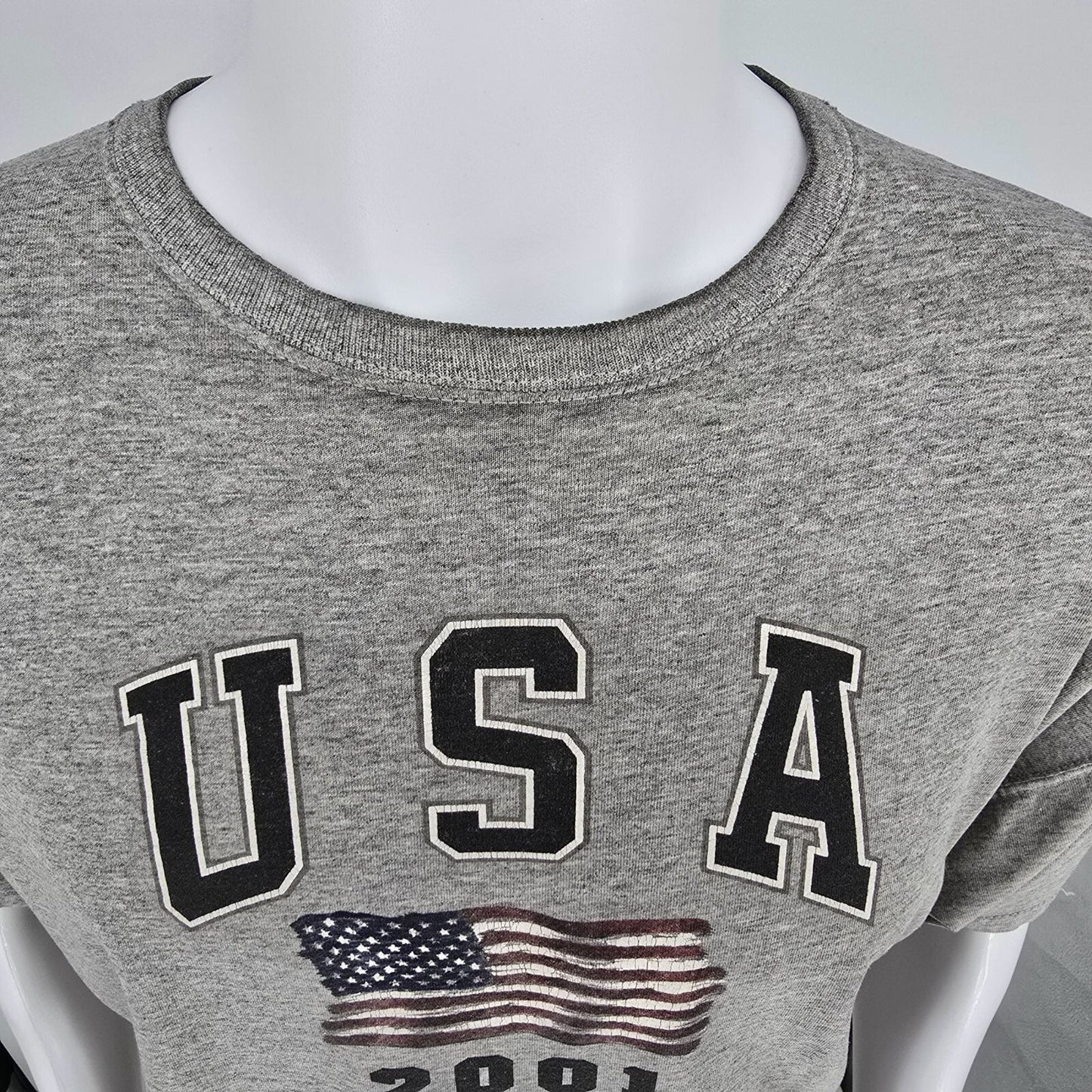 Vintage Y2K Genuine Sonoma Jean Co. USA 2001 Flag Graphic Patriotic T-Shirt -XXL