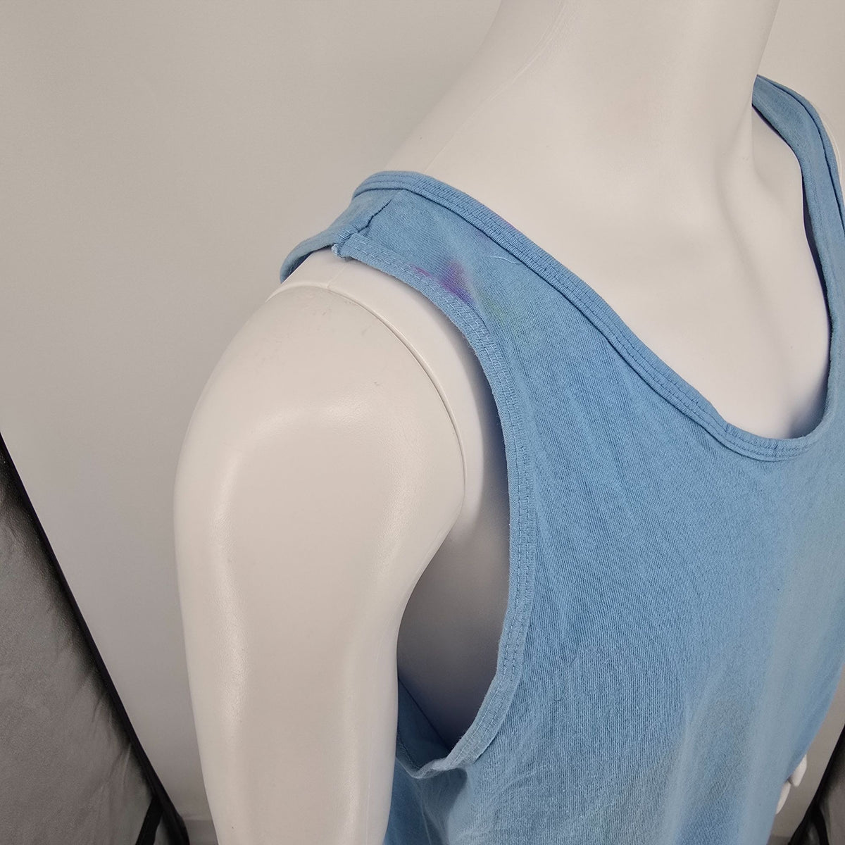 Vintage Early 1990s Ocean Pacific Embossed Neon Surfer Logo Tank Top (M)
