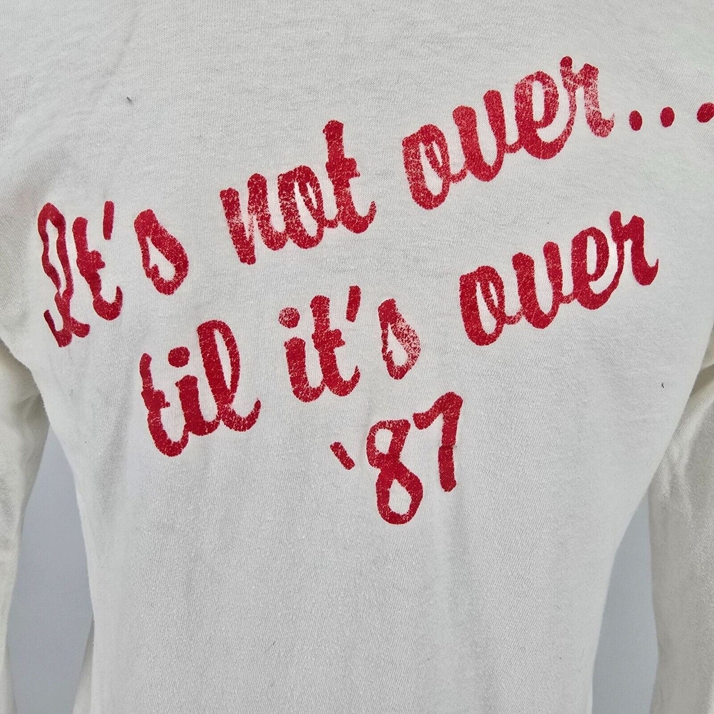 Vintage 1987 NCHS "It's not over... til it's over '87" Long-sleeved T-Shirt (M)