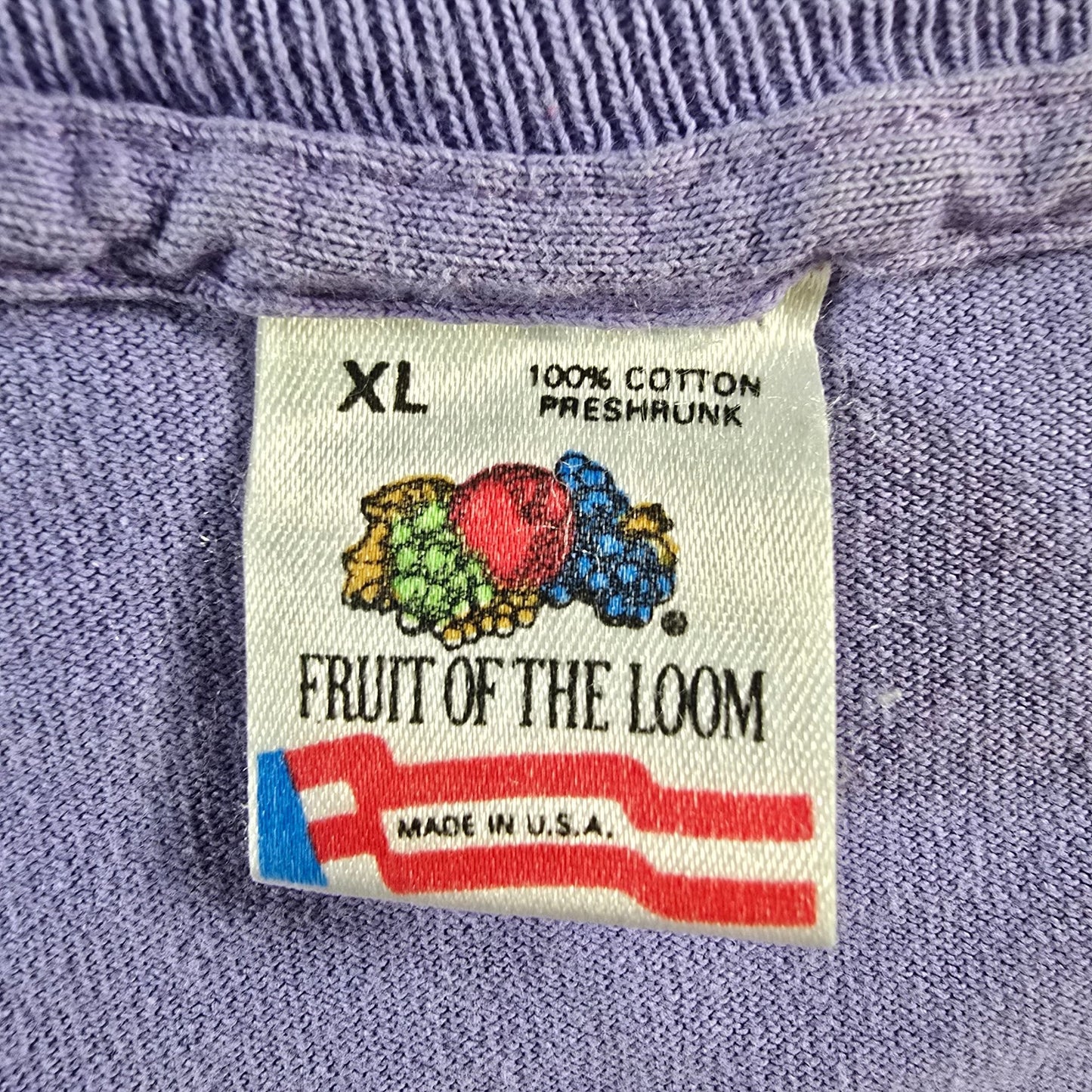 Vintage 1990s Fruit of the Loom Lavender Seed Savers Exchange T-Shirt (L/XL)