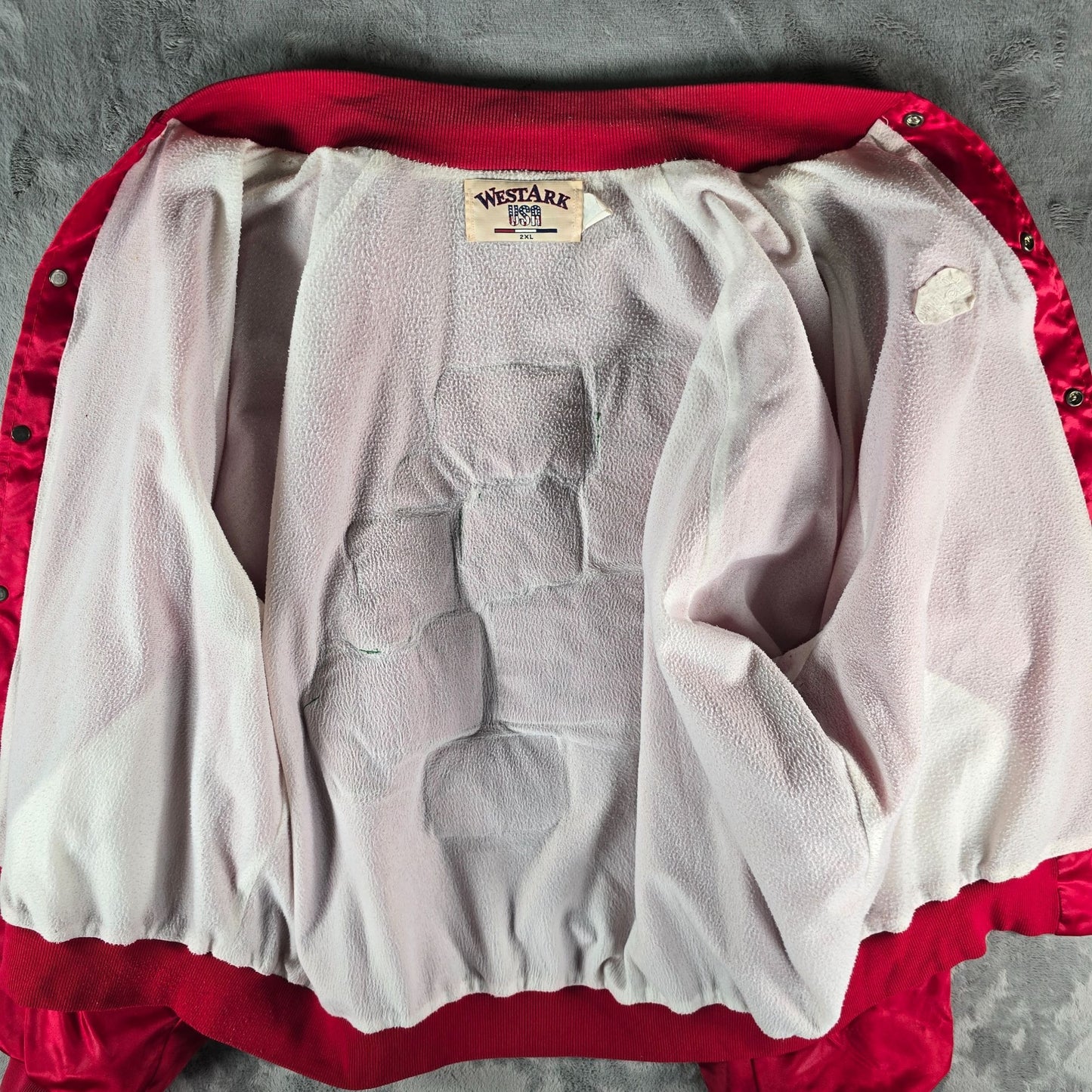 Vintage 1990s WestArk "Lynn" Missouri State Parks Passport Satin Jacket (2XL)