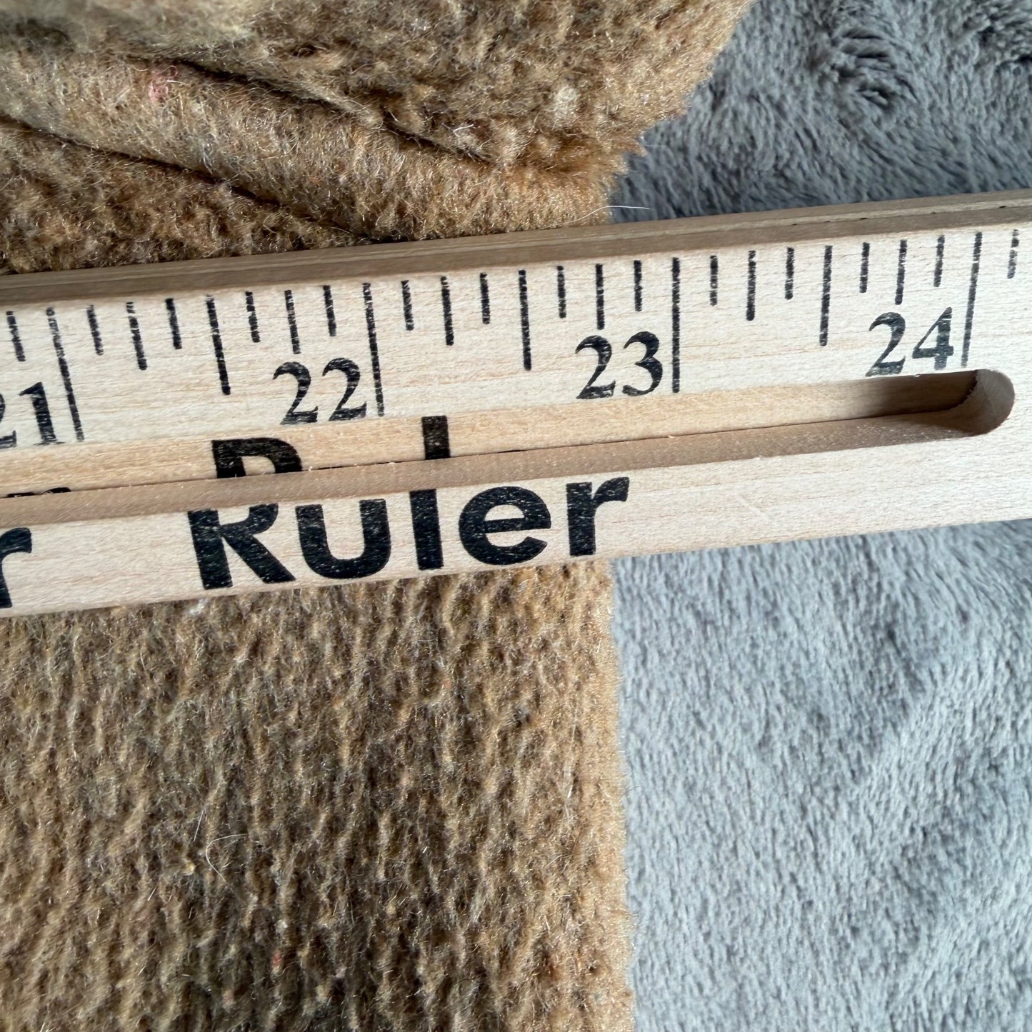 Vintage 1980s Made in England Tan Wool-Blend Hooded Duffle Coat (Size 14/XL)