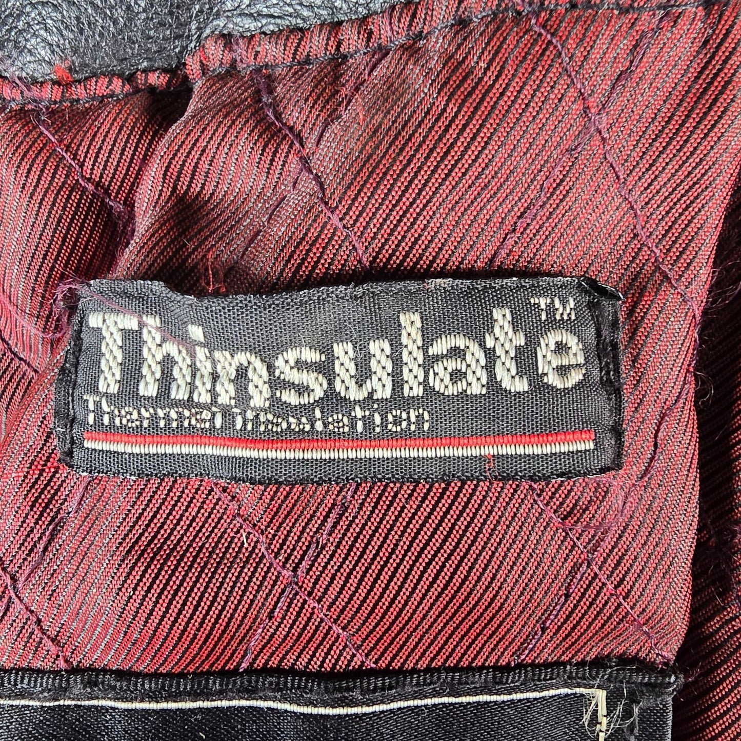 Vintage 1990s Tannery West 3M Thinsulate Lined Black Leather Belted Jacket (M)